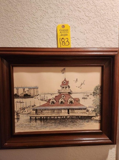 The Chart House Coronado CA by Nora E. Read Artist Signed #99/500