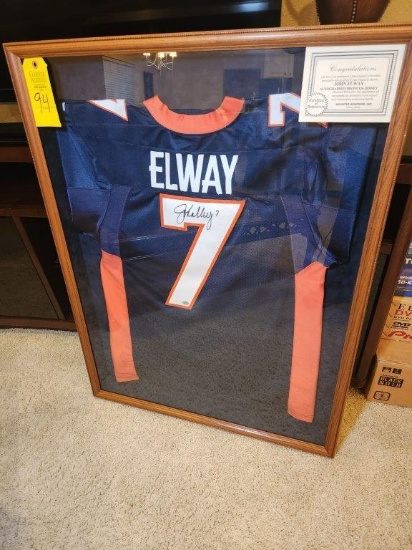 Signed John Elway Jersey with Letter of Authenticity