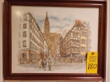 Cathedral Drawing - Signed by Artist