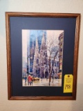 St. Patrick's Cathedral & Time Square Paintings Signed by Artist