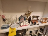 Shelf of Glassware & Misc.