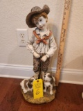 Boy with Dog Statue