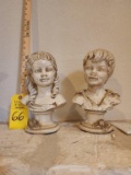 Boy & Girl Bust - Universal Statuary Corp Chicago 1962