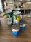 4 Full Quaker State Outboard Motor Oil Cans & 2 Full Craftsman Chainsaw Oil Cans