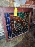 Antique Framed Stained Glass Window 27