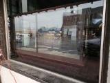 Wood & Glass Display Counter in Front Window