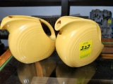2 Yellow Fiesta ware Pitchers