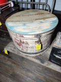Old Metal Cylinder Box