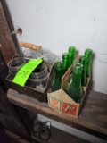 7-up Bottles in Carton & Jars in Rack