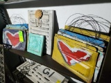 Colorful Tin Signs, & 2 Wooden Wall Décor
