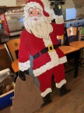 Large Wood Santa Décor