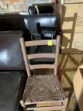 4 Metal Chairs & 1 Wicker Chair