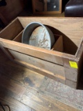 2 Wooden Boxes & Oil Pan