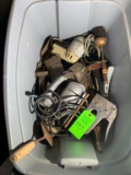 Tote of Vintage Tools & Misc.