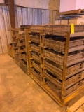 Rack of Batch Oven Baskets & Metal Container of Bearings & Misc.