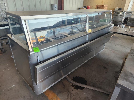 Atlas Metal Hot Food Serving Counter - 6 Steam Wells