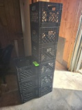 9 Plastic Milk Crates