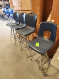 4 Blue Stools