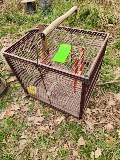 Wood Handle Bird Cage