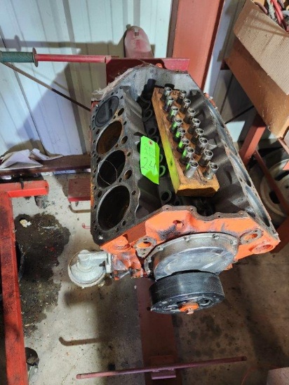 Small Block 4 Bolt Main with Engine Stand