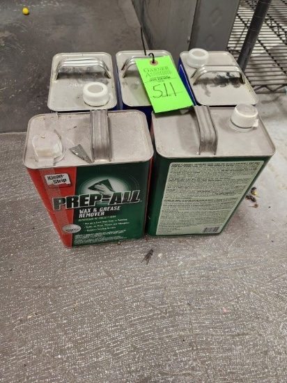 3 Cans Acetone & 2 Cans Wax & Grease Remover