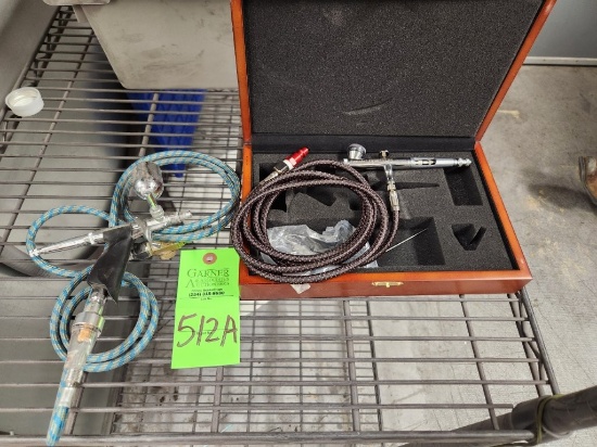 Paasche Raptor RG0822 Gravity Feed Airbrush in Wood Box & NEO for iwata Air Brush