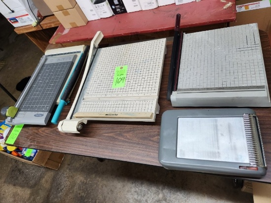 4 Paper Cutters & Portable Invoice Receipt Machine