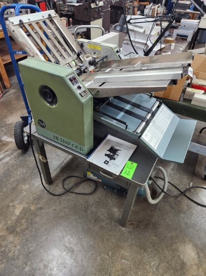 Baum 714 Ultrafold Air Feed Folder, Compressor, & Table