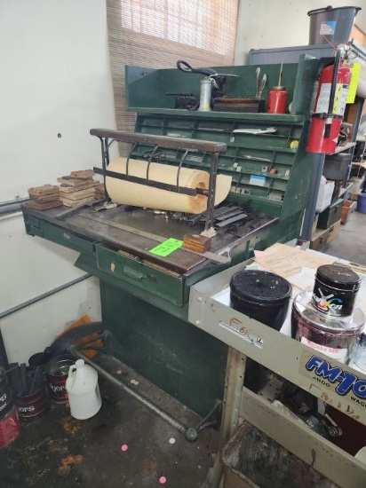 Antique Hamilton Manufacturing Co Printer's Letterpress Cabinet