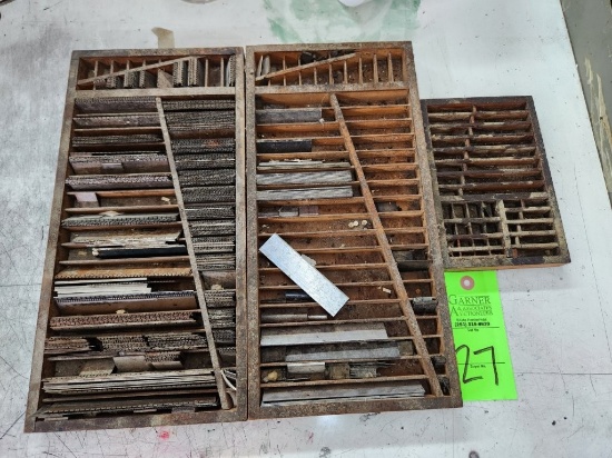 Vintage Letter Press Trays