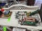 Contents of Top of Wicker Desk- Metal Banks, Vintage Toys, Vintage Lunch Box