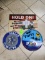 2 Metal Signs & Doormat