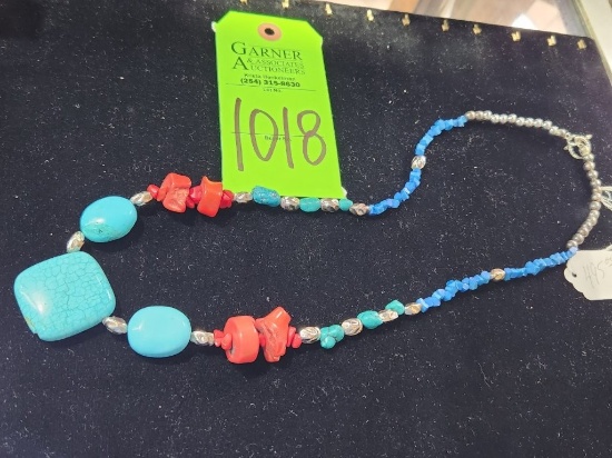 Turquoise & Coral Necklace