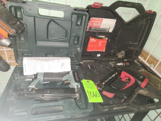 Accuset Pneumatic Brad Nailer & Hitachi Pneumatic Pin Nailer