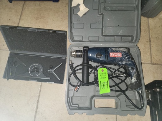 12" Combo Square Set & Ryobi Drill