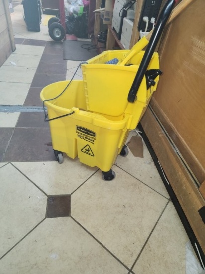 Misc. Cleaning Supplies & Commercial Mop Wringer Bucket