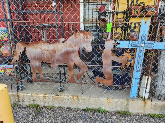 Praying Cowboy Metal Art