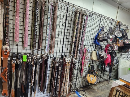 Contents of Wall - Belts & Purses