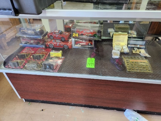 Contents of Display Case - Nascar
