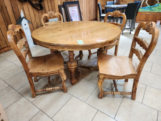 Rustic Dining Table & 4 Chairs