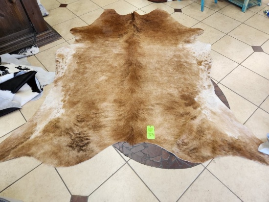 Exotic White Belly Cowhide Rug