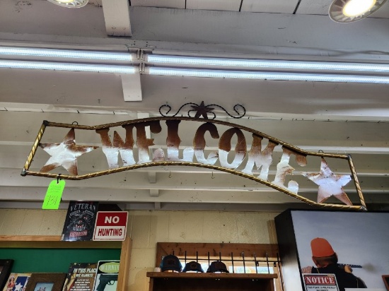Metal "Welcome" Sign