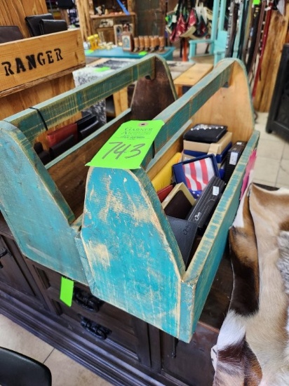 2 Wooden Toolboxes & Wallets