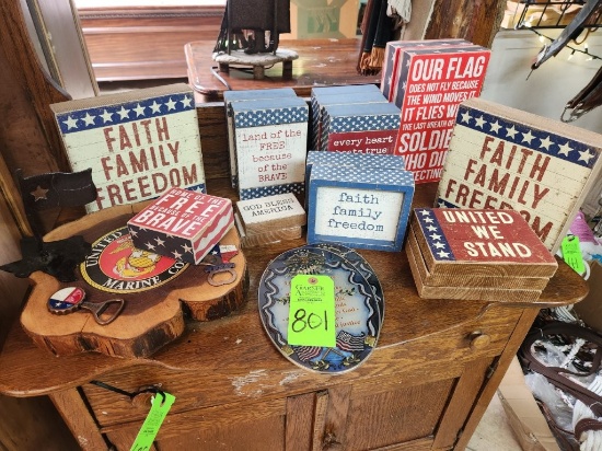 American Wooden Box Statement Signs, & Misc.