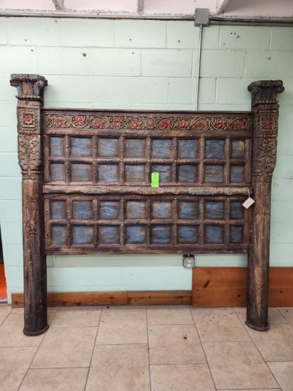 Old Door Bed, Multi Distressed Color King