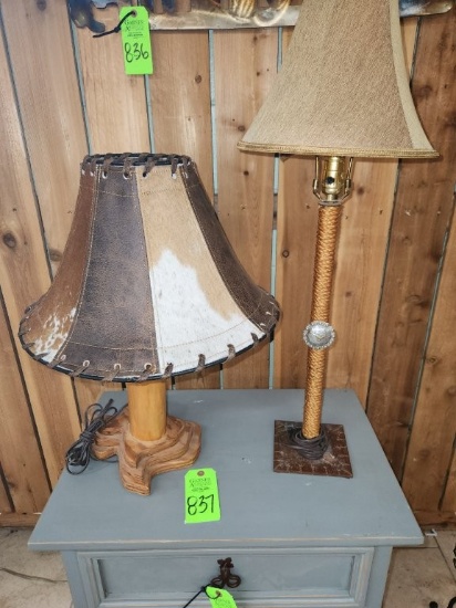 2 Western Lamps & Sonora 18" Lamp Shade