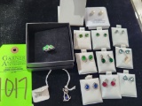 Birthstones Earrings, Ring, & Charm