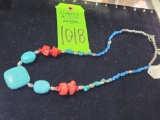 Turquoise & Coral Necklace