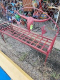 Red Metal Bench