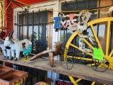 Metal Art - Cow on Bike, Horny Toad, Chicken, 2 Goats, Ant on Bike